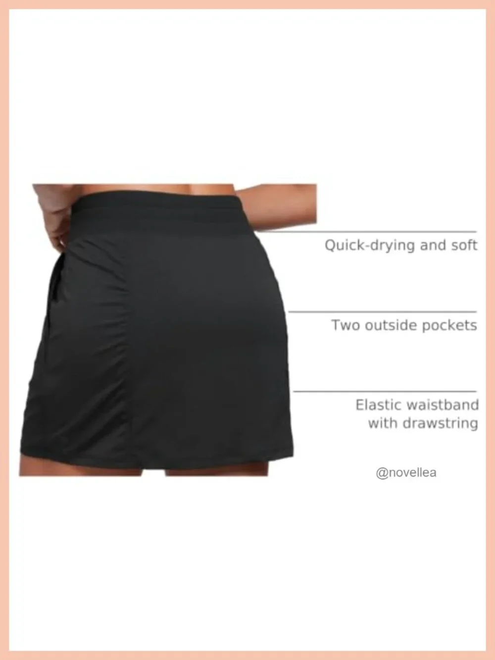 High Waisted Ruched Tennis Skirt with Pockets, Athletic Skort
